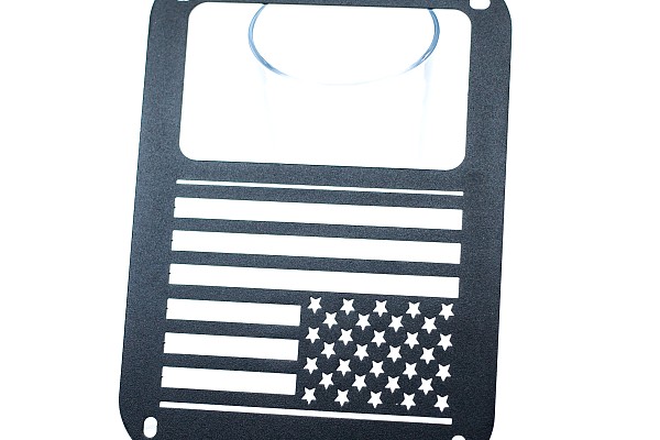 Picture of a Pair American Style Flat Tail Light Cover Light Guard 0166