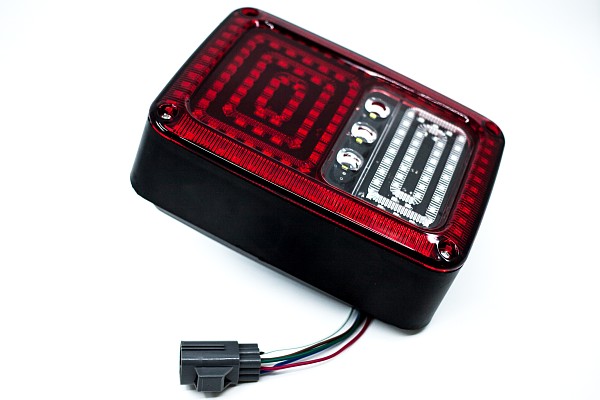 Picture of a Jeep Wrangler LED Tail Lights with Animated Turning Lights 0110 (Pair) Number 12