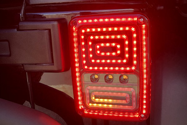 Picture of a Jeep Wrangler LED Tail Lights with Animated Turning Lights 0110 (Pair) Number 7