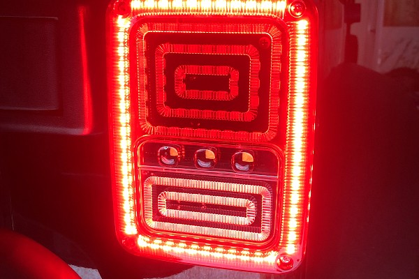Picture of a Jeep Wrangler LED Tail Lights with Animated Turning Lights 0110 (Pair) Number 18