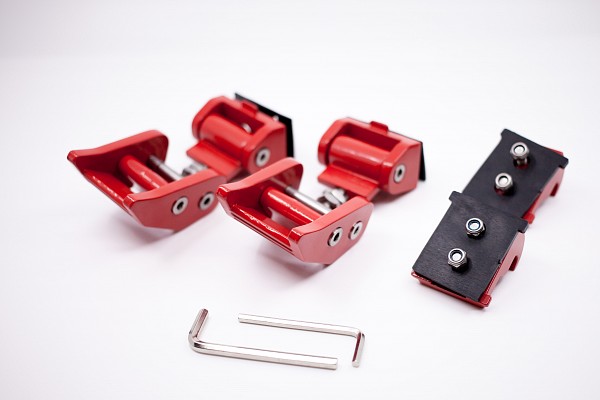 Picture of a Heavy Duty Bonnet Hood Lock Catch Kit (Red) Number 6