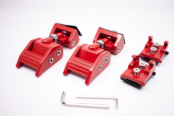Picture of a Heavy Duty Bonnet Hood Lock Catch Kit (Red) Number 5