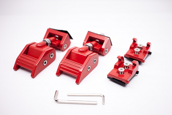 Picture of a Heavy Duty Bonnet Hood Lock Catch Kit (Red) Number 3