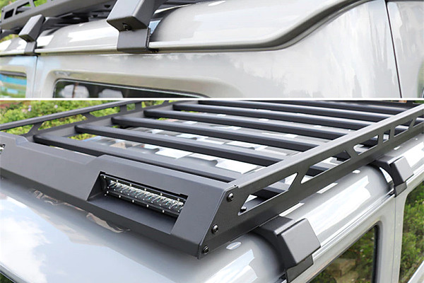 Picture of a Suzuki 2018 GJ Jimny Roof Rack with  two led light bars