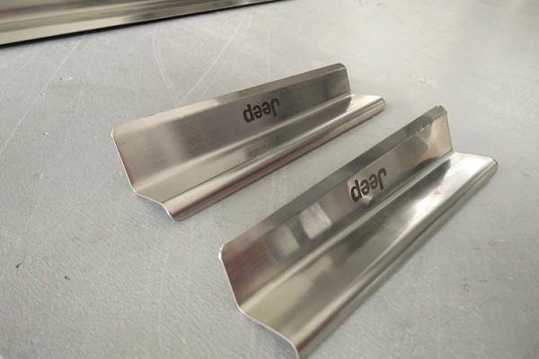 Picture of a 4 door Stainless Steel door sill plate door panel add on (without Logo) Number 2
