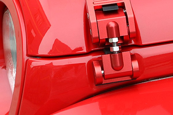 Picture of a Heavy Duty Bonnet Hood Lock Catch Kit (Red) Number 12
