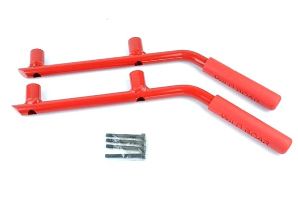 Picture of a Pair Red Wild Boar Rear Grab Handle Grip Accessory