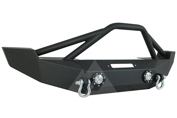 Picture of a JW0316 Poison Spyder Style Steel Front Bumper with Winch Cradle and D-Ring & LED Lights Number 6