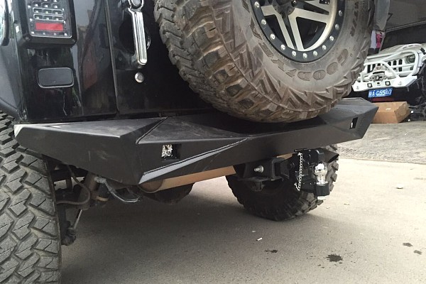 Picture of a Jeep Wrangler JK Aggressive style Rear Bumper Material: Aluminium  Number 12