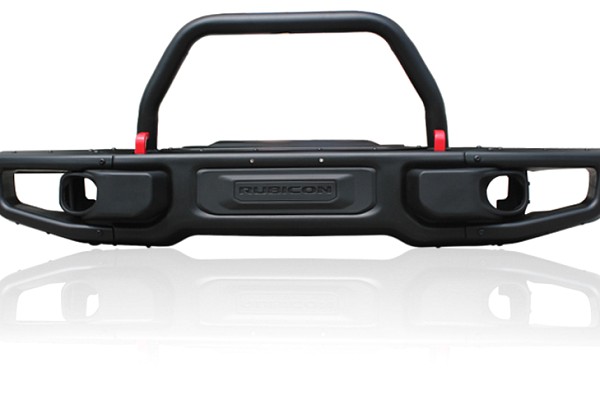 Picture of a Jeep Wrangler 10th Anniversary Rubicon Style Front Winch Bull Bar with U bar 026D Number 2