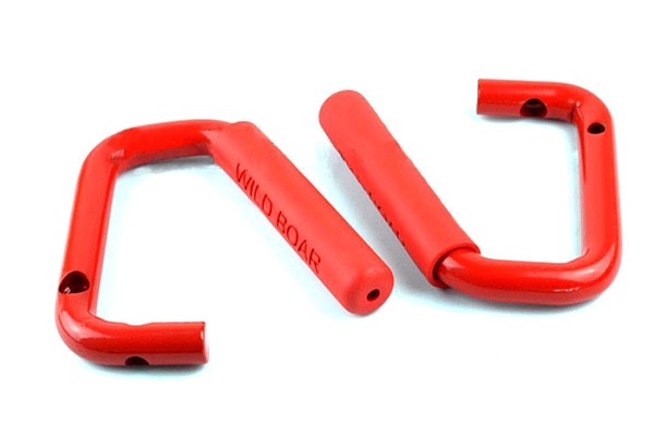 Picture of a Pair Red Wild Boar Front Grab Handle Grip Accessory