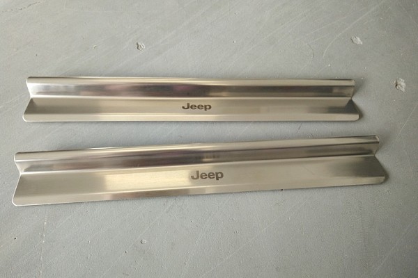 Picture of a 4 door Stainless Steel door sill plate door panel add on (without Logo) Number 3