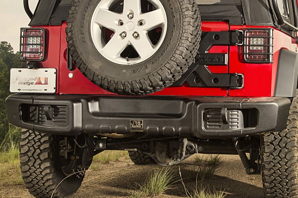 Picture of a Rugged Ridge Spartacus Style Rear Bumper Bar with Recovery Points Number 1