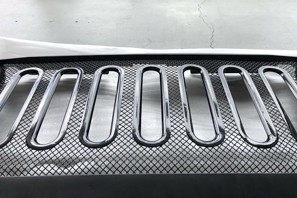 Picture of a  Jeep Wrangler JK ABS Defender Style High Flow Front Grill Grille matte black Number 8