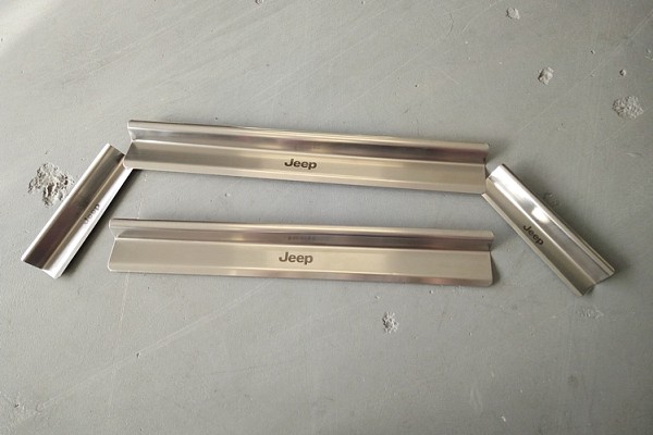 Picture of a 4 door Stainless Steel door sill plate door panel add on (without Logo) Number 1