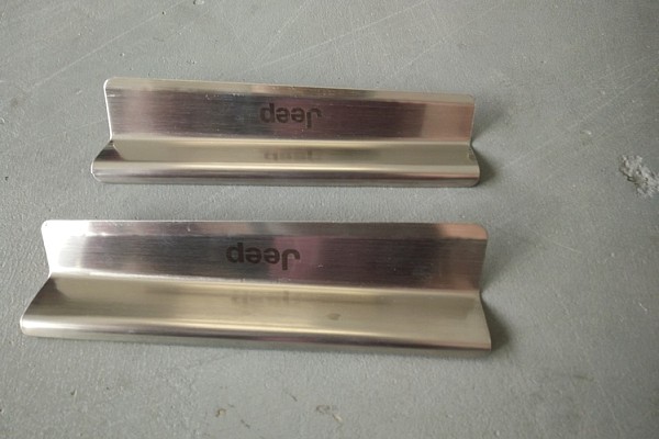 Picture of a 4 door Stainless Steel door sill plate door panel add on (without Logo) Number 5