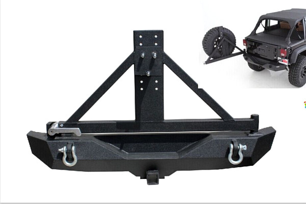 Picture of a Jeep Wrangler  JK Rock Crawler Rear Bumper (incl. Tow Bar and Tire Carrier) Number 8