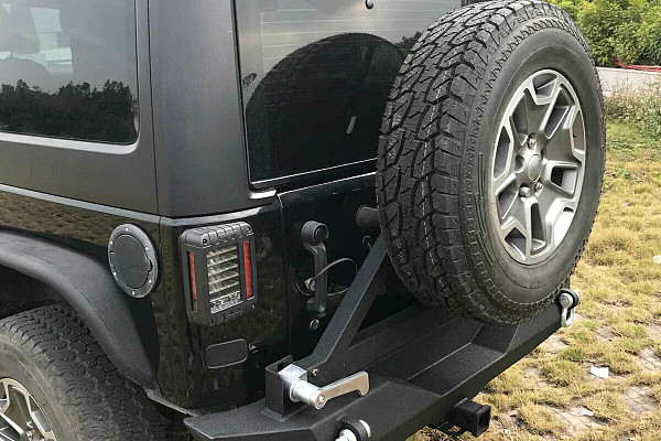 Picture of a Jeep Wrangler  JK Rock Crawler Rear Bumper (incl. Tow Bar and Tire Carrier) Number 1