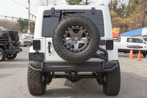 Picture of a AEV Style Steel Rear Bumper Bar with Heavy Duty Spare Wheel Carrier for Wrangler JK Number 5