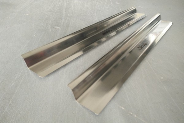 Picture of a 4 door Stainless Steel door sill plate door panel add on (without Logo) Number 6