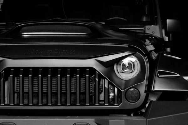 Picture of a Jeep Wrangler JK Topfire Vader Style Angry Grille without Logo