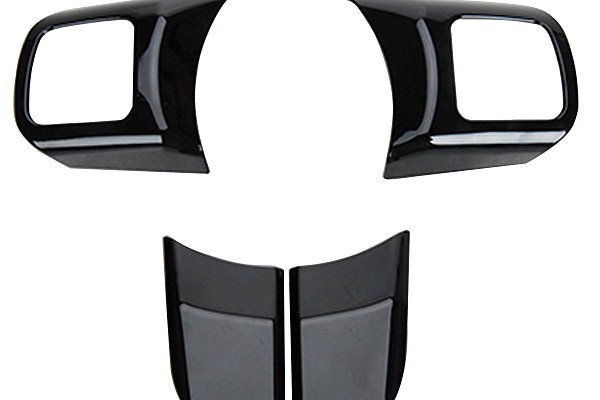 Picture of a 3 Pieces Black Steering wheel Cover Trim Number 2