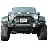   Jeep Wrangler JK Steel Front Bumper with Winch Cradle & LED Light Bar & Fog Lights 